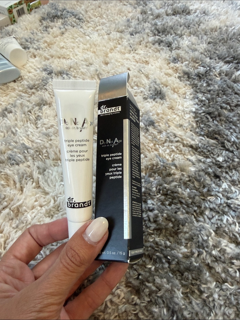 Dr. Brandt Eye Cream Tube and Black Box — White, Black